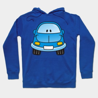 Blue Cartoon Car Hoodie